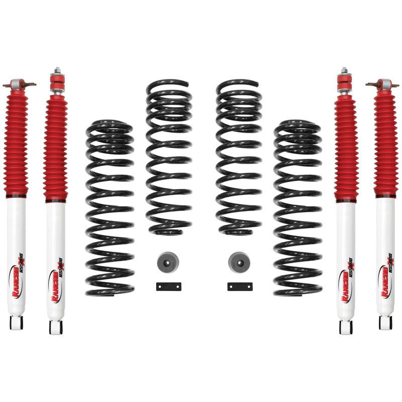 Rancho 07-17 Jeep Wrangler Front and Rear Suspension System - Master Part Number / One Box Rancho 07-17 Jeep Wrangler Front and Rear Suspension System - Master Part Number / One Box