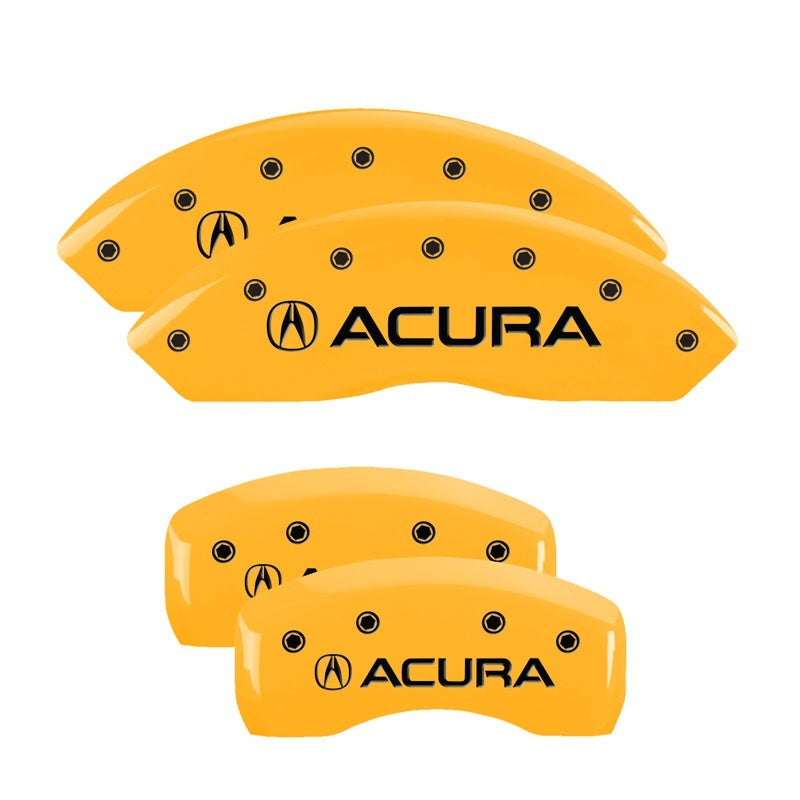 MGP 4 Caliper Covers Engraved Front & Rear Acura Yellow finish black ch MGP 4 Caliper Covers Engraved Front & Rear Acura Yellow finish black ch
