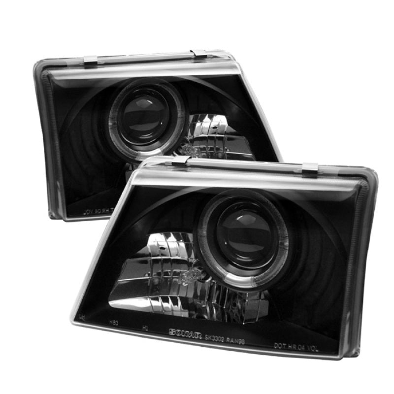 Spyder Ford Ranger 98-00 Projector Headlights LED Halo Black High 9005 Low H1 PRO-YD-FR98-BK Spyder Ford Ranger 98-00 Projector Headlights LED Halo Black High 9005 Low H1 PRO-YD-FR98-BK
