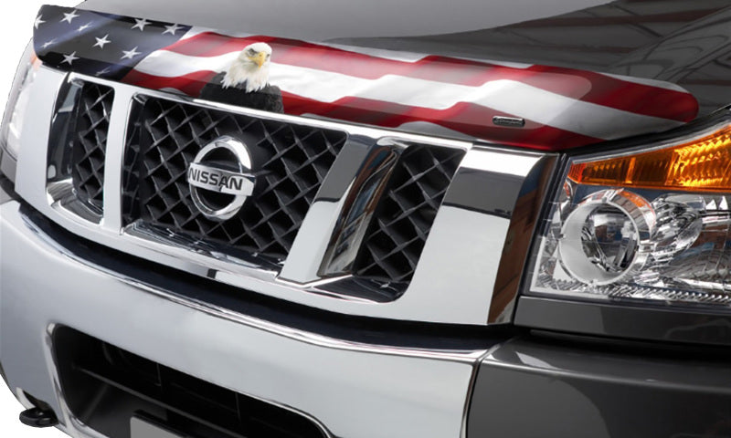 Stampede 2017-2019 Nissan Titan Vigilante Premium Hood Protector - Flag Stampede 2017-2019 Nissan Titan Vigilante Premium Hood Protector - Flag