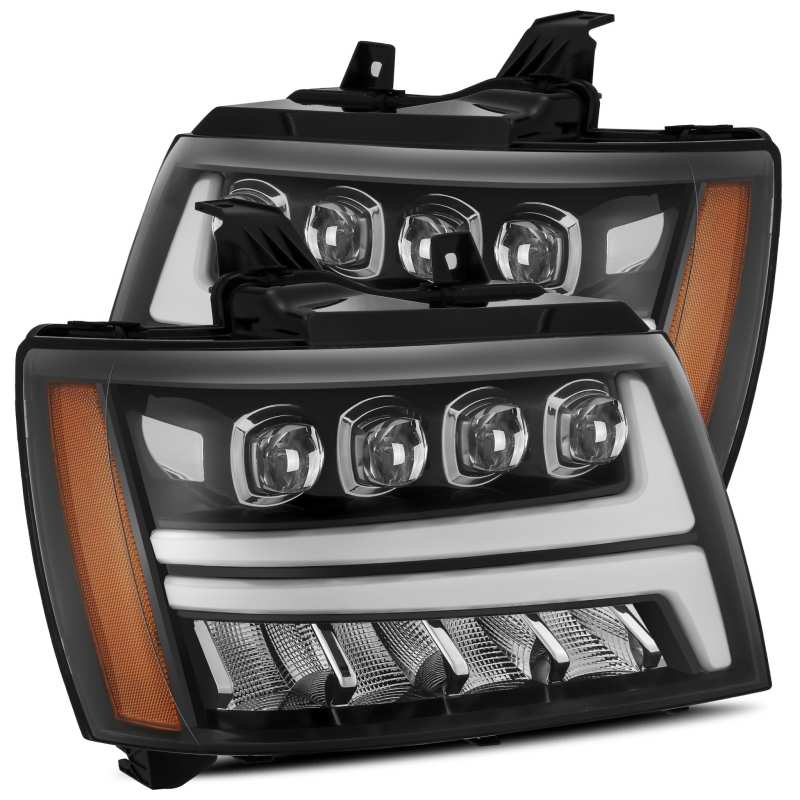 AlphaRex 07-13 Chevy Avalanche NOVA LED Proj Headlights Plank Style Gloss Black w/Activ Light/DRL AlphaRex 07-13 Chevy Avalanche NOVA LED Proj Headlights Plank Style Gloss Black w/Activ Light/DRL