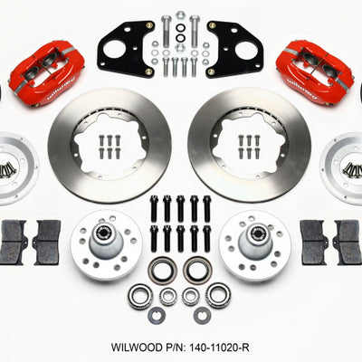 Wilwood Forged Dynalite Front Kit 11.00in Red 62-72 CDP B & E Body-Drum