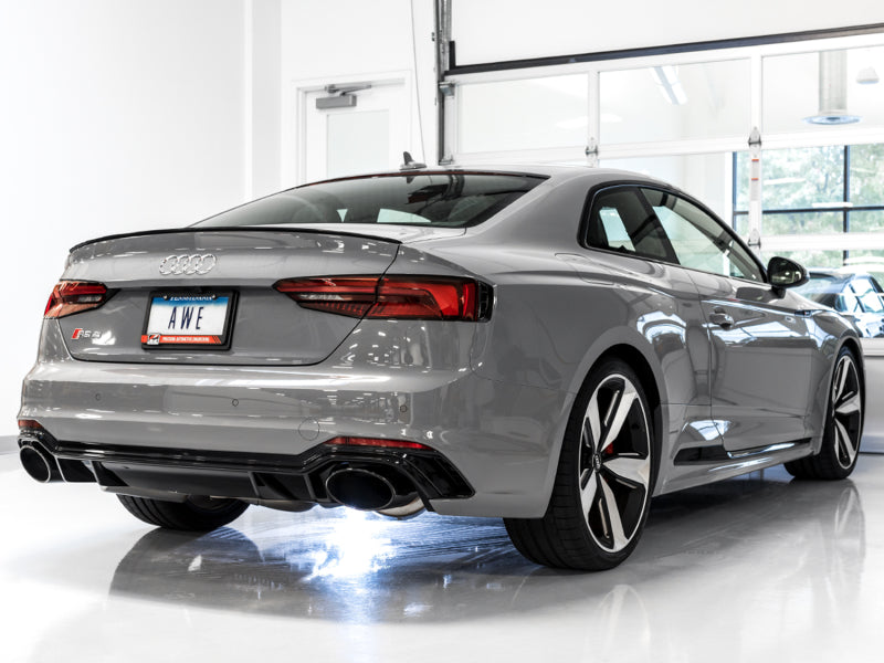 AWE Tuning Audi B9 RS 5 2.9L (Res.For Performance Cat) Touring Edition Exhaust w/ Diamond Black Tips AWE Tuning Audi B9 RS 5 2.9L (Res.For Performance Cat) Touring Edition Exhaust w/ Diamond Black Tips