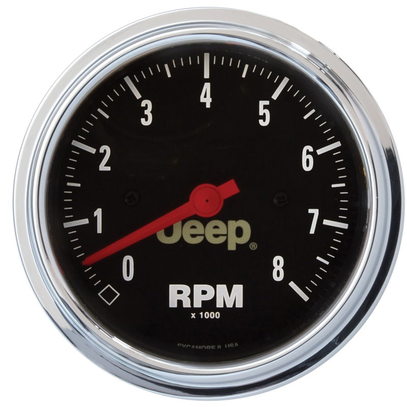Autometer Jeep 85.7mm In-Dash 8000 RPM Tachometer Gauge Autometer Jeep 85.7mm In-Dash 8000 RPM Tachometer Gauge