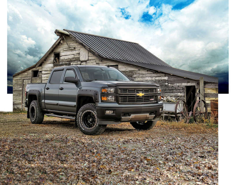 EGR 14+ Chev Silverado 5ft Bed Bolt-On Look Fender Flares - Set - Matte EGR 14+ Chev Silverado 5ft Bed Bolt-On Look Fender Flares - Set - Matte