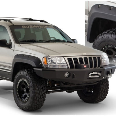 Bushwacker 99-04 Jeep Grand Cherokee Cutout Style Flares 2pc - Black