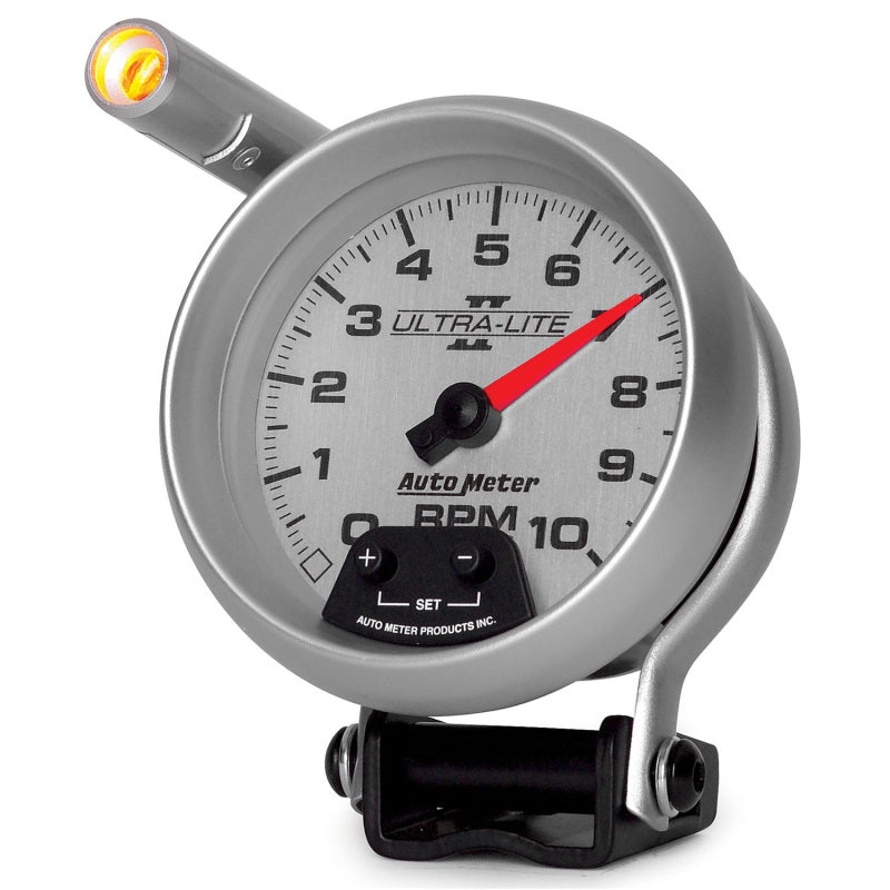 Autometer Ultra-Lite II 3-3/4in 10000 RPM Pedestal Mount Mini-Monster Tachometer Autometer Ultra-Lite II 3-3/4in 10000 RPM Pedestal Mount Mini-Monster Tachometer
