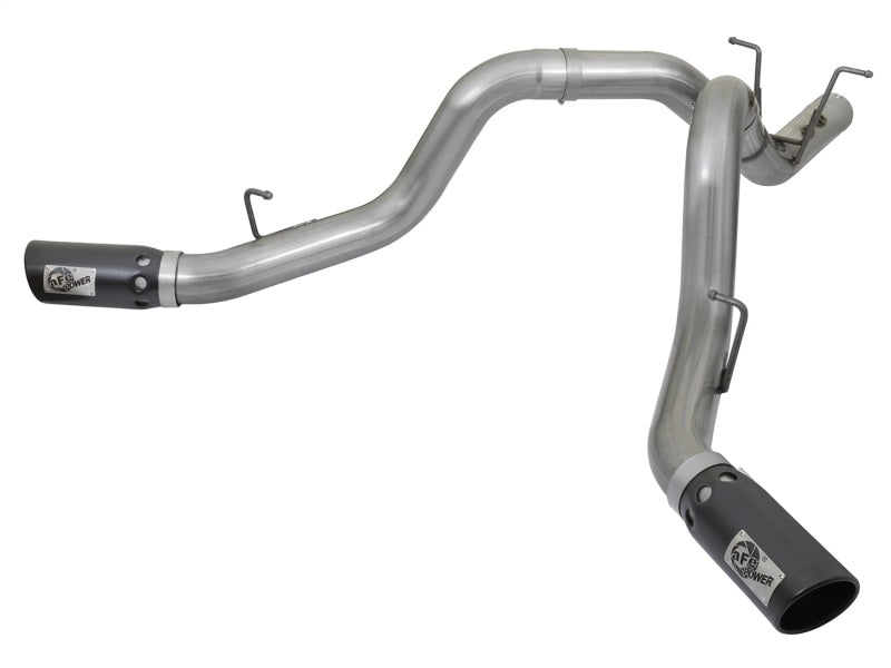aFe LARGE BORE-HD 4in 409-SS DPF-Back Exhaust w/Dual Black Tips 2017 GM Duramax V8-6.6L (td) L5P aFe LARGE BORE-HD 4in 409-SS DPF-Back Exhaust w/Dual Black Tips 2017 GM Duramax V8-6.6L (td) L5P