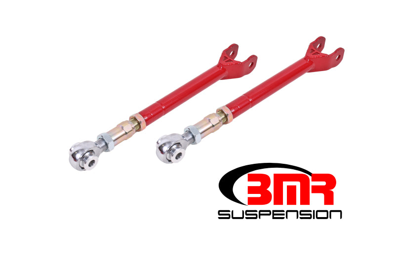BMR 08-17 Challenger Lower Trailing Arms w/ On-Car Adj. Rod Ends - Red BMR 08-17 Challenger Lower Trailing Arms w/ On-Car Adj. Rod Ends - Red