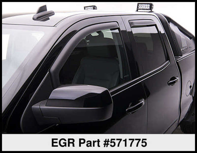 EGR 14+ Chev Silverado/GMC Sierra Crw Cab In-Channel Window Visors - Set of 4 - Matte (571775) EGR 14+ Chev Silverado/GMC Sierra Crw Cab In-Channel Window Visors - Set of 4 - Matte (571775)