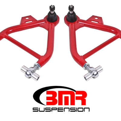 BMR 79-93 Fox Mustang Lower A-Arms (Coilover Only) w/ Adj. Rod End and STD. Ball Joint - Red