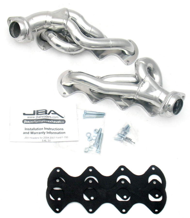 JBA 05-10 Ford F-Series 5.4L 3V 1-5/8in Primary Silver Ctd Cat4Ward Header JBA 05-10 Ford F-Series 5.4L 3V 1-5/8in Primary Silver Ctd Cat4Ward Header