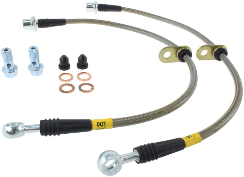 StopTech 02-12 Toyota Camry Coupe/Sedan / 04-08 Solara Front Stainless Steel Brake Lines StopTech 02-12 Toyota Camry Coupe/Sedan / 04-08 Solara Front Stainless Steel Brake Lines