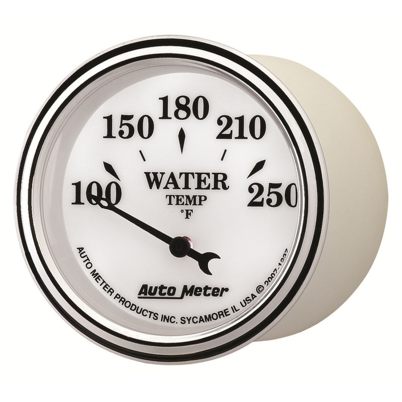 AutoMeter Gauge Water Temp 2-1/16in. 250 Deg. F Elec Old Tyme White II AutoMeter Gauge Water Temp 2-1/16in. 250 Deg. F Elec Old Tyme White II