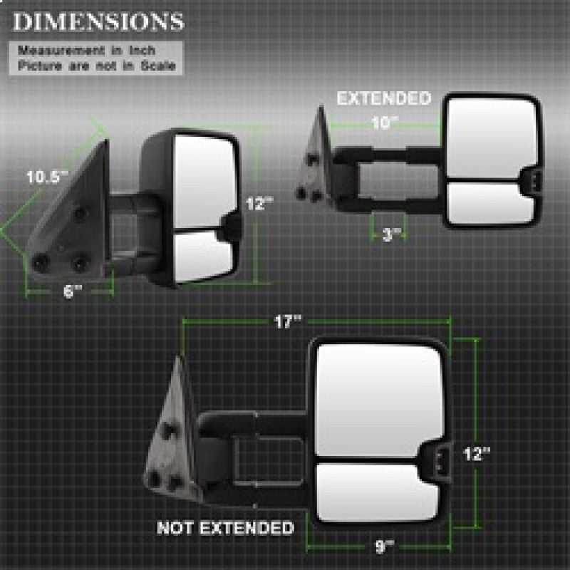 xTune Chevy Silverado 99-06 G2 LED Signal Telescoping Mirror - SET MIR-CS03S-G2-MA-AM-SET xTune Chevy Silverado 99-06 G2 LED Signal Telescoping Mirror - SET MIR-CS03S-G2-MA-AM-SET