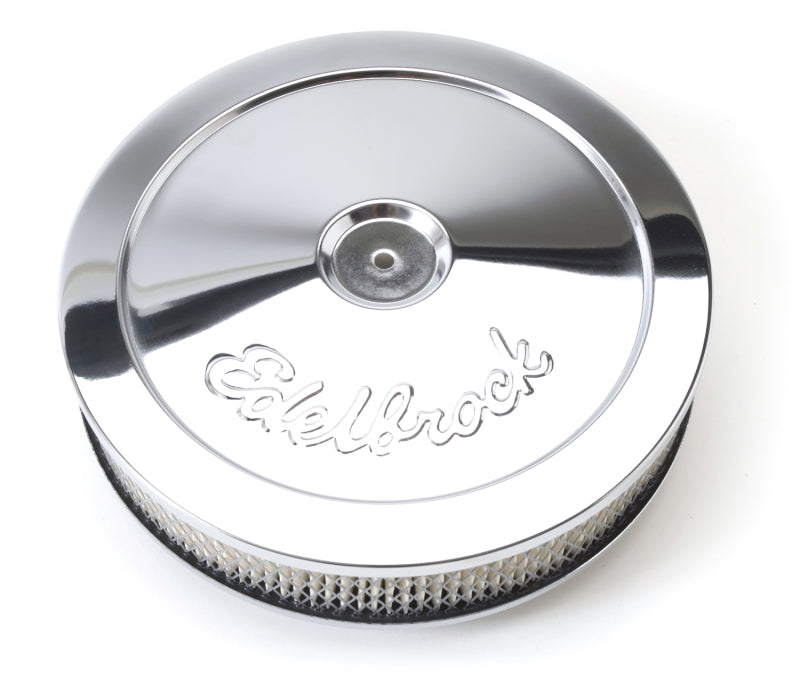 Edelbrock Air Cleaner Pro-Flo Series Round Steel Top Paper Element 10In Dia X 3 5In Chrome Edelbrock Air Cleaner Pro-Flo Series Round Steel Top Paper Element 10In Dia X 3 5In Chrome