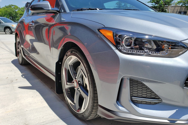 Rally Armor 19-21 Hyundai Veloster Turbo/2.0/R-Spec Black UR Mud Flap w/Red Logo Rally Armor 19-21 Hyundai Veloster Turbo/2.0/R-Spec Black UR Mud Flap w/Red Logo