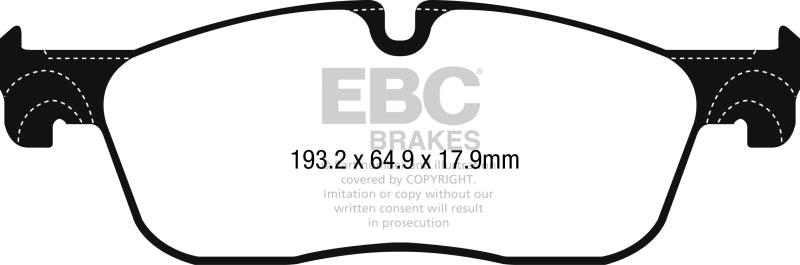 EBC 2016+ Jaguar F-Pace 2.0L TD (180) Redstuff Front Brake Pads EBC 2016+ Jaguar F-Pace 2.0L TD (180) Redstuff Front Brake Pads
