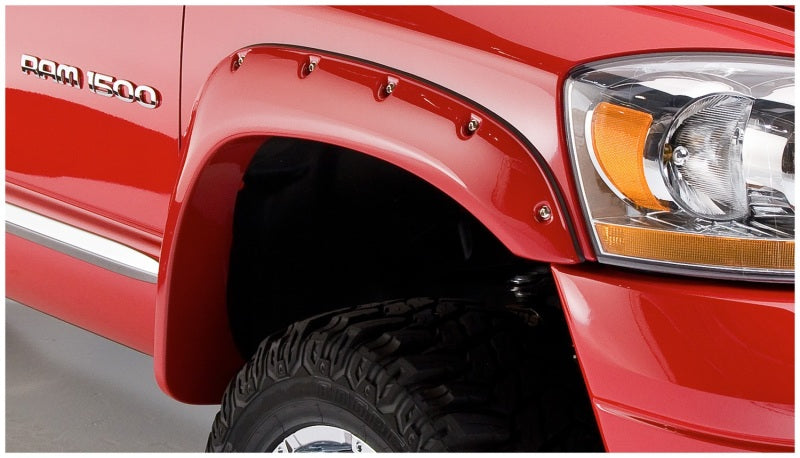 Bushwacker 02-08 Dodge Ram 1500 Fleetside Pocket Style Flares 4pc 75.9/76.3/97.9in Bed - Black Bushwacker 02-08 Dodge Ram 1500 Fleetside Pocket Style Flares 4pc 75.9/76.3/97.9in Bed - Black
