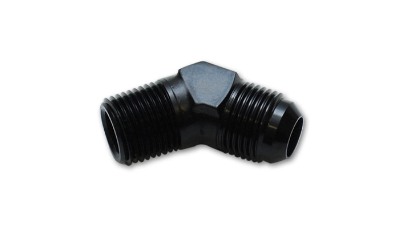 Vibrant -6AN to 1/4in NPT 45 Degree Elbow Adapter Fitting Vibrant -6AN to 1/4in NPT 45 Degree Elbow Adapter Fitting