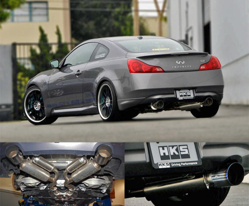 HKS 08-13 Infiniti G37 Coupe Dual Hi-Power Ti Tip Catback Exhaust (SUS304 NO COATING) HKS 08-13 Infiniti G37 Coupe Dual Hi-Power Ti Tip Catback Exhaust (SUS304 NO COATING)