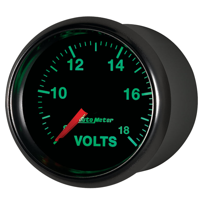 Autometer GS Series 2-1/16in Voltmeter 18V Electrical Gauge Full Sweep Autometer GS Series 2-1/16in Voltmeter 18V Electrical Gauge Full Sweep