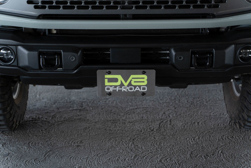 DV8 Offroad 21-23 Ford Bronco Capable Bumper Front License Plate Mount DV8 Offroad 21-23 Ford Bronco Capable Bumper Front License Plate Mount