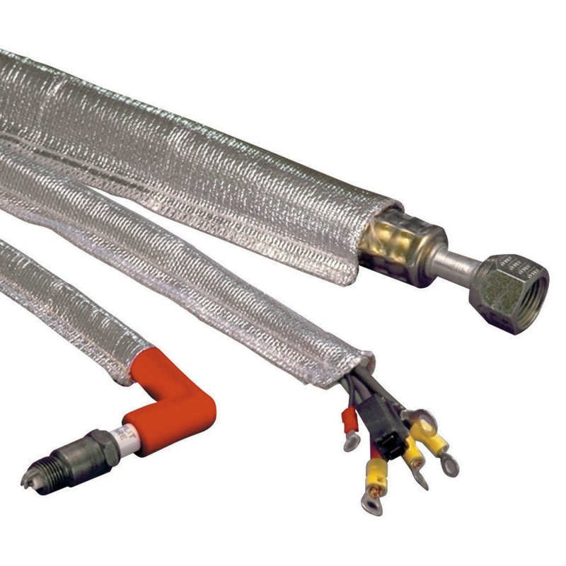 DEI Heat Sheath 3/4in x 3ft - Aluminized Sleeving - Sewn Edge DEI Heat Sheath 3/4in x 3ft - Aluminized Sleeving - Sewn Edge