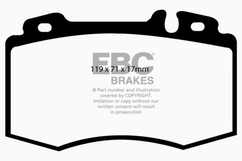EBC 04 Mercedes-Benz C230 (W203) 2.5 Sport Sedan Greenstuff Front Brake Pads EBC 04 Mercedes-Benz C230 (W203) 2.5 Sport Sedan Greenstuff Front Brake Pads