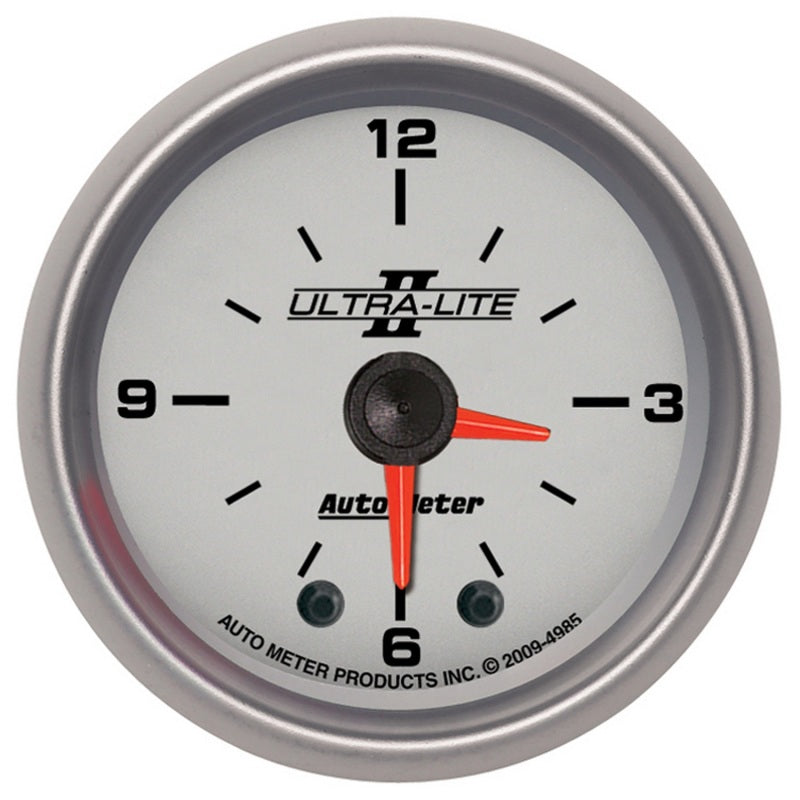 Autometer Ultra-Lite II 2in Illuminated Analog Full Sweep Electronic 12 Hour Clock Autometer Ultra-Lite II 2in Illuminated Analog Full Sweep Electronic 12 Hour Clock