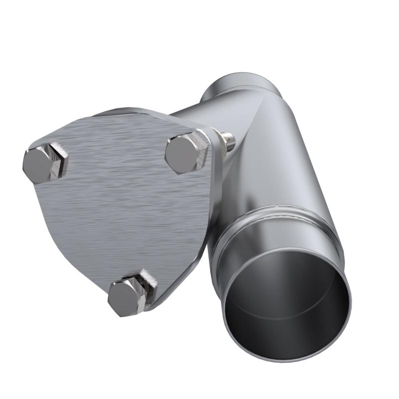 QTP 2.25in Weld-On QTEC Exhaust Cutout Y-Pipe QTP 2.25in Weld-On QTEC Exhaust Cutout Y-Pipe