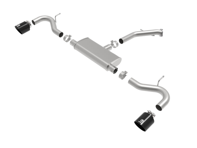 aFe Takeda Series 2.5in 409 SS Axle-Back Exhaust 18-20 Hyundai Elantra GT L4-1.6L(t) w/ Black Tips aFe Takeda Series 2.5in 409 SS Axle-Back Exhaust 18-20 Hyundai Elantra GT L4-1.6L(t) w/ Black Tips