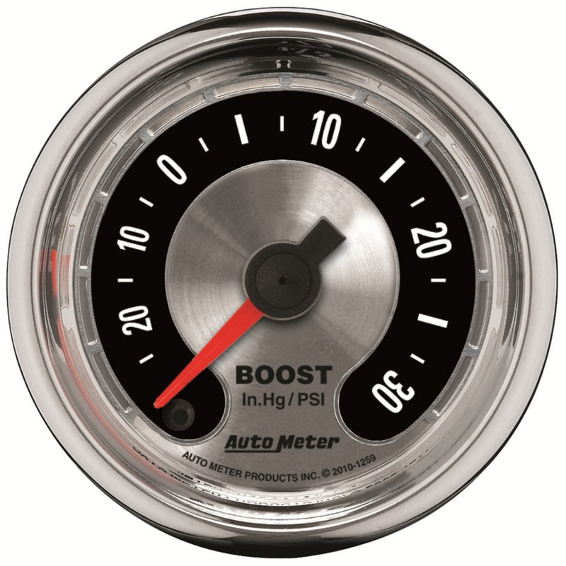 Autometer American Muscle 52mm Full Sweep Electric 30 In Hg.-Vac/30PSI Boost Vacuum Gauge Autometer American Muscle 52mm Full Sweep Electric 30 In Hg.-Vac/30PSI Boost Vacuum Gauge