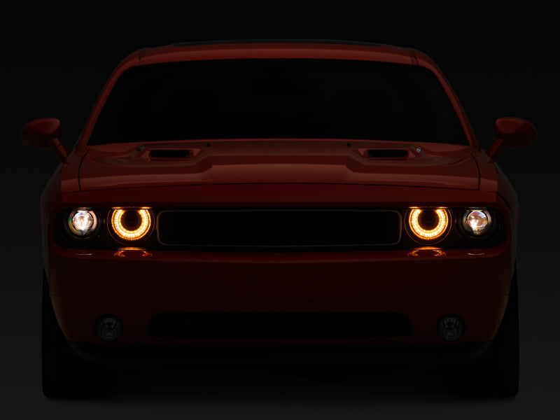 Raxiom 08-14 Dodge Challenger Halo Projctr Headlights w/Sequential Turn Signals-Blk Hsng(Clear Lens) Raxiom 08-14 Dodge Challenger Halo Projctr Headlights w/Sequential Turn Signals-Blk Hsng(Clear Lens)