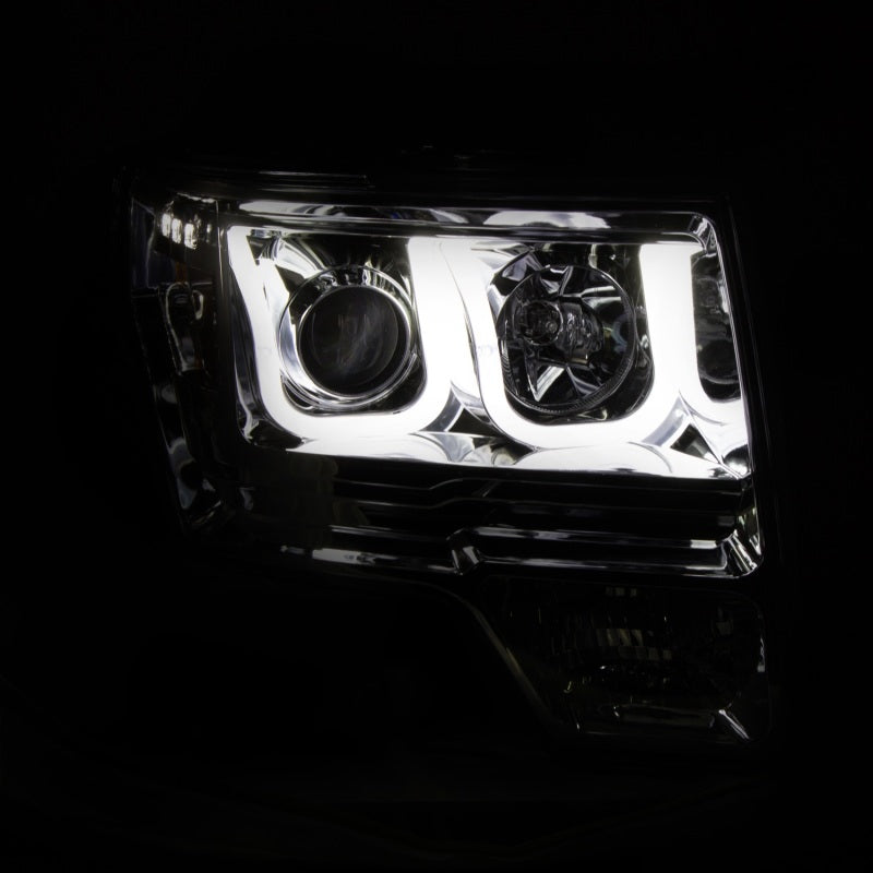 ANZO 2009-2014 Ford F-150 Projector Headlights w/ U-Bar Chrome ANZO 2009-2014 Ford F-150 Projector Headlights w/ U-Bar Chrome