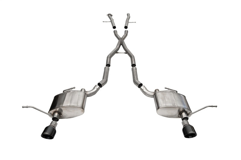 Corsa 11-21 Jeep Grand Cherokee Xtreme 2.5in Cat-Back Dual Rear Exit w/ Single 4.5in Black PVD Tips Corsa 11-21 Jeep Grand Cherokee Xtreme 2.5in Cat-Back Dual Rear Exit w/ Single 4.5in Black PVD Tips