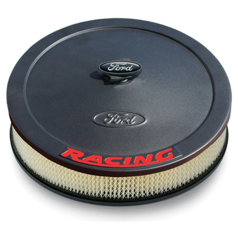 Ford Racing Air Cleaner Kit - Black Crinkle Finish w/ Red Emblem Ford Racing Air Cleaner Kit - Black Crinkle Finish w/ Red Emblem