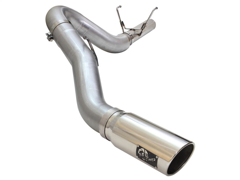 aFe MACHForce XP Exhaust Large Bore 5in DPF-Back Alu. 13-15 Dodge Trucks L6-6.7L (td) *Polish Tip aFe MACHForce XP Exhaust Large Bore 5in DPF-Back Alu. 13-15 Dodge Trucks L6-6.7L (td) *Polish Tip