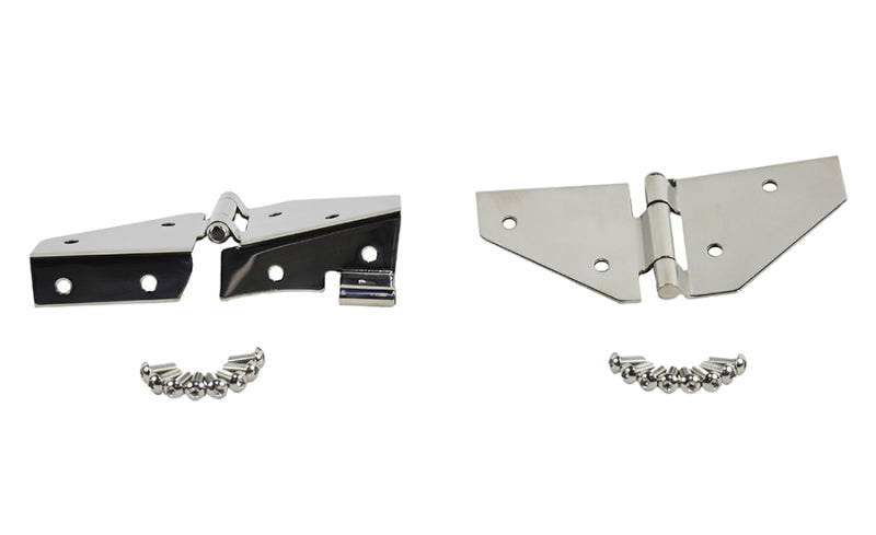 Kentrol 76-95 Jeep CJ/Wrangler YJ Windshield Hinge No Mirror Holes Pair - Polished Silver Kentrol 76-95 Jeep CJ/Wrangler YJ Windshield Hinge No Mirror Holes Pair - Polished Silver