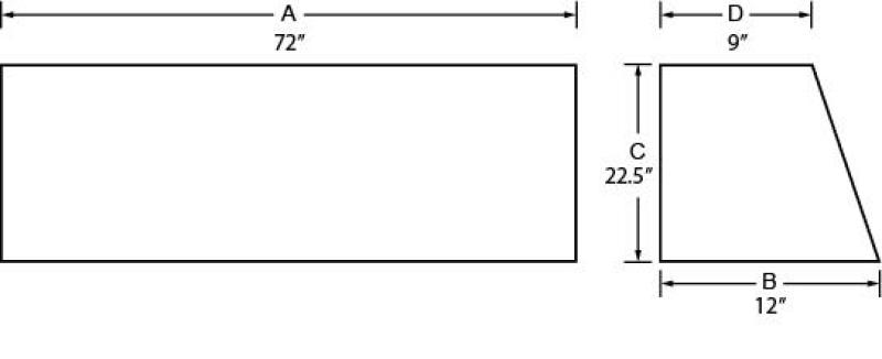 Tradesman Aluminum Professional Rail Top Mount L-Wing Box (72in.) - Brite Tradesman Aluminum Professional Rail Top Mount L-Wing Box (72in.) - Brite