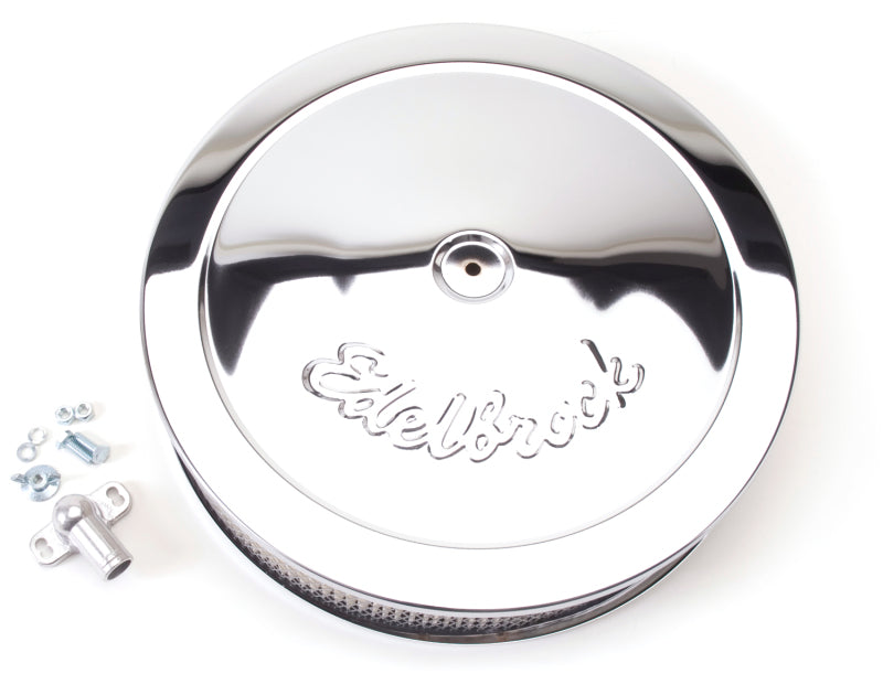 Edelbrock Air Cleaner Pro-Flo Series Round Steel Top Paper Element 14In Dia X 3 75In Dropped Base Edelbrock Air Cleaner Pro-Flo Series Round Steel Top Paper Element 14In Dia X 3 75In Dropped Base