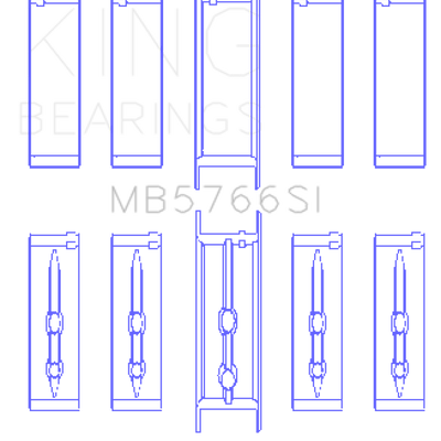 King Engine Bearings GM LS1/2/4/6 (Housing Bore +.010) (Size .001 Oversized) Main Bearing Set