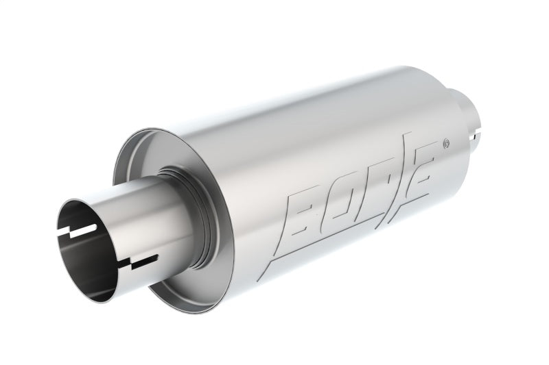 Borla S-Type Muffler 2.5in Inlet/Outlet 5in Round x 10in w/Notch Borla S-Type Muffler 2.5in Inlet/Outlet 5in Round x 10in w/Notch