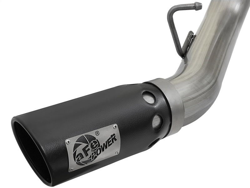aFe LARGE BORE-HD 4in 409-SS DPF-Back Exhaust w/Dual Black Tips 2017 GM Duramax V8-6.6L (td) L5P aFe LARGE BORE-HD 4in 409-SS DPF-Back Exhaust w/Dual Black Tips 2017 GM Duramax V8-6.6L (td) L5P