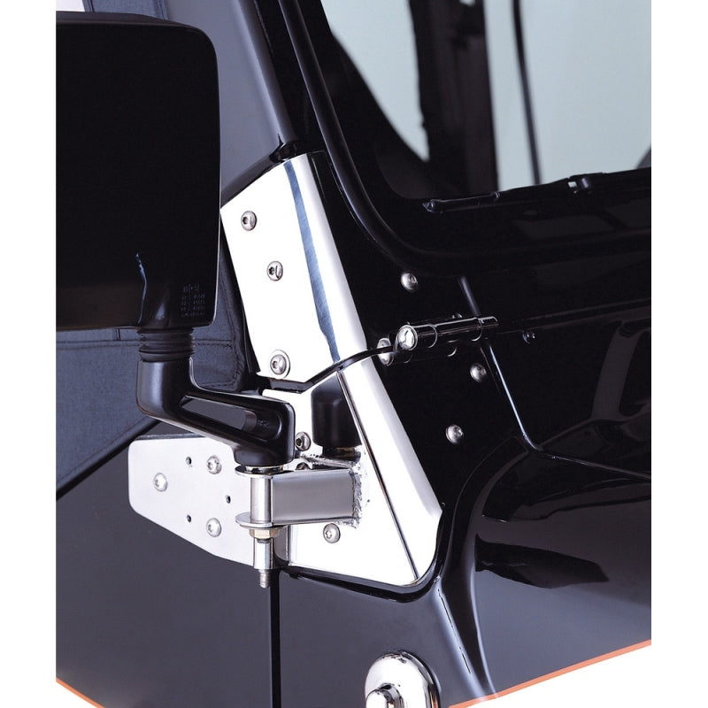 Rugged Ridge 97-02 Jeep Wrangler TJ Stainless Steel Mirror Relocation Brackets Rugged Ridge 97-02 Jeep Wrangler TJ Stainless Steel Mirror Relocation Brackets