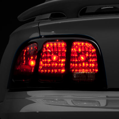 Raxiom 96-98 Ford Mustang Tail Lights- Black Housing (Smoked Lens)