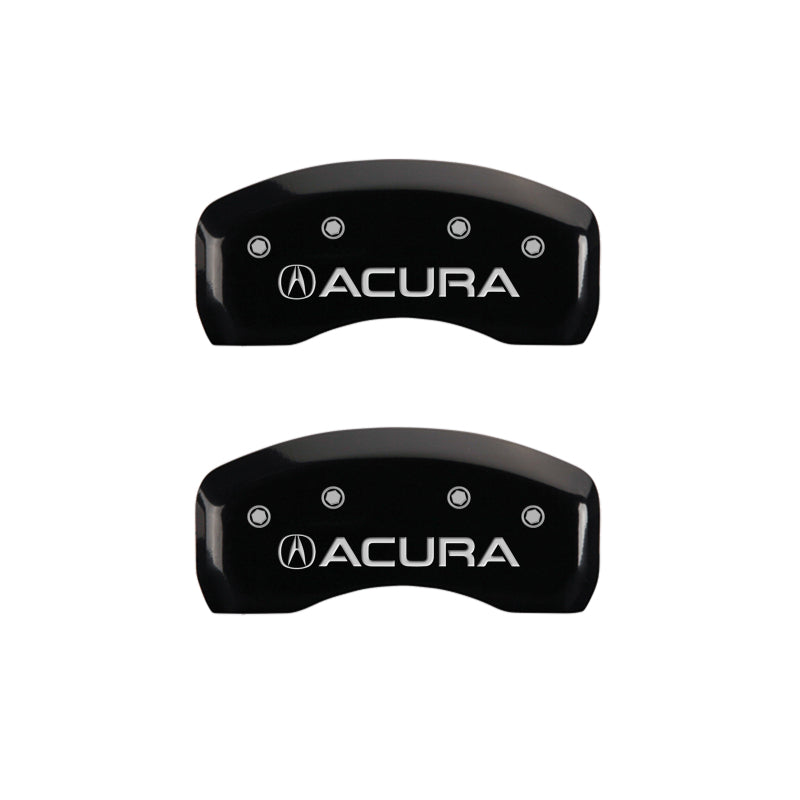 MGP 4 Caliper Covers Engraved Front & Rear Acura Black finish silver ch MGP 4 Caliper Covers Engraved Front & Rear Acura Black finish silver ch