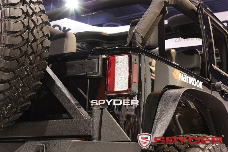 Spyder Jeep Wrangler 07-15 LED Tail Lights Red Clear ALT-YD-JWA07-LED-RC Spyder Jeep Wrangler 07-15 LED Tail Lights Red Clear ALT-YD-JWA07-LED-RC