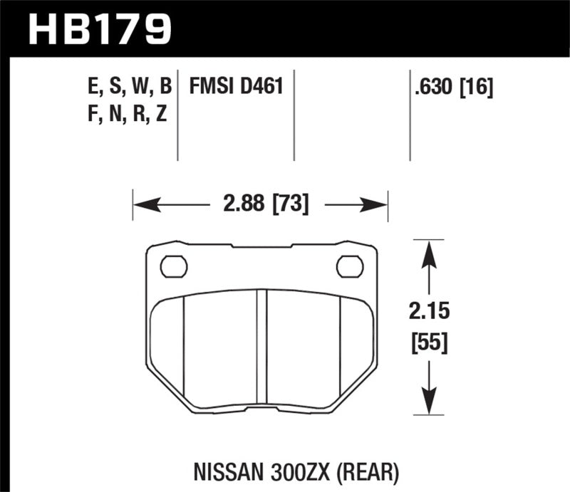 Hawk 06-07 WRX HP+ Street Rear Brake Pads Hawk 06-07 WRX HP+ Street Rear Brake Pads