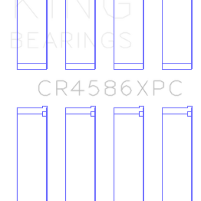 King Engine Bearings Mitsubishi 4B11T (Size .026) Coated Performance Rod Bearing Set